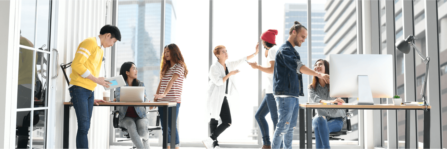 People working in office